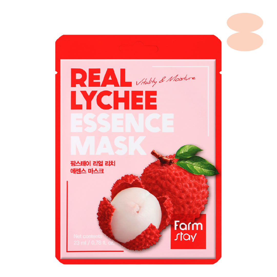 Farmstay Real Lychee Essence Mask (1EA)
