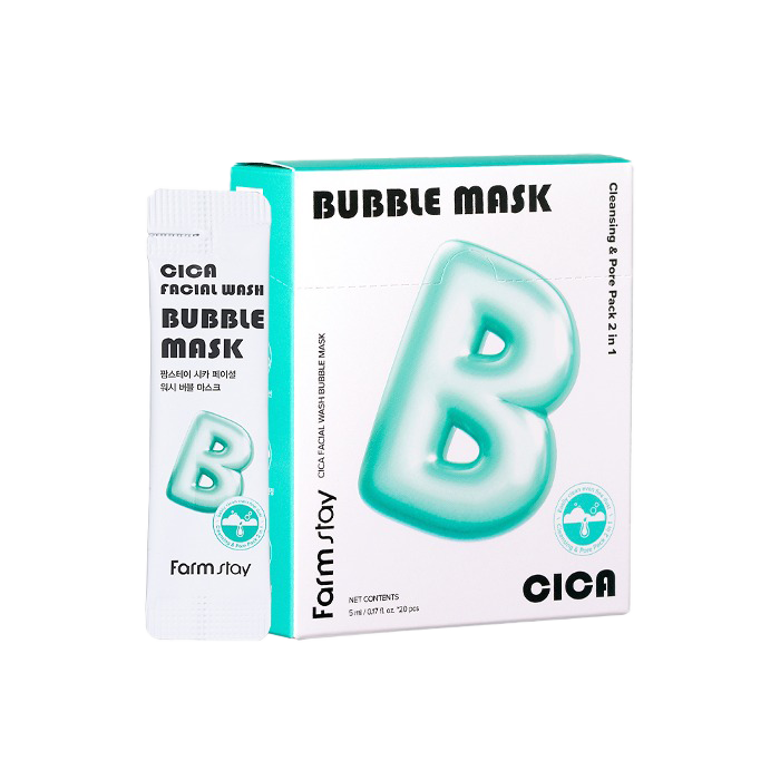 Farmstay Cica Facial Wash Bubble Mask