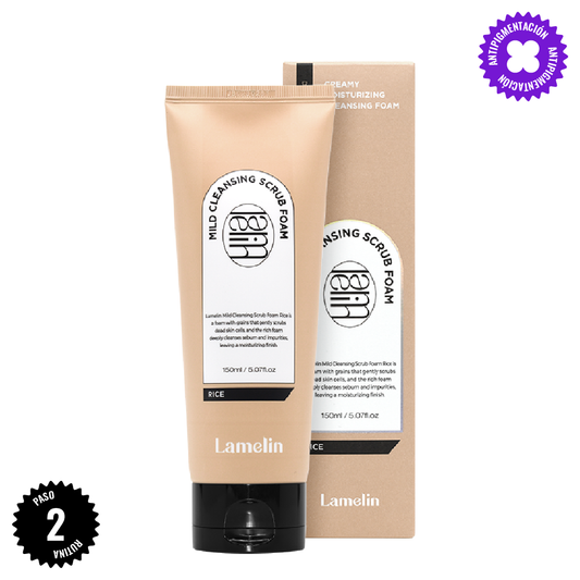 Lamelin Mild Cleansing Scrub Foam Rice